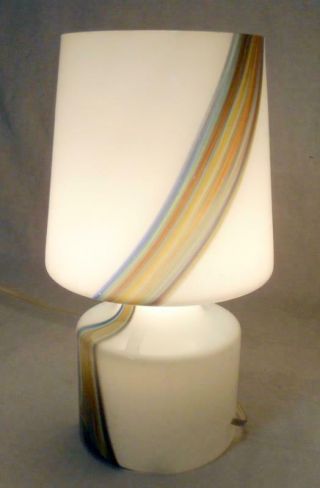 Danish Mid Century Modern Sweden Denmark Art Glass Mushroom Lamp 1960
