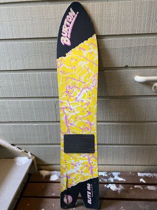 Vintage Burton Elite 150 Snowboard Yellow/pink Awesome Wall Hang