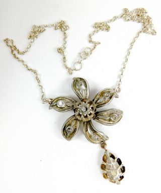 Antique Georgian Silver & Diamond Necklace Wedding Jewellery
