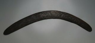 Old 19th C Antique Oceanic Australian Aboriginal Carved Wooden Boomerang Patina