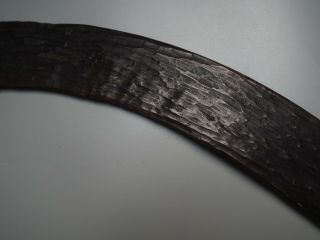 OLD 19TH C ANTIQUE OCEANIC AUSTRALIAN ABORIGINAL CARVED WOODEN BOOMERANG PATINA 4