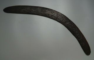 OLD 19TH C ANTIQUE OCEANIC AUSTRALIAN ABORIGINAL CARVED WOODEN BOOMERANG PATINA 5