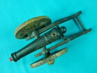 Antique Old US Copper Cast Iron Black Powder Signal Cannon 4 4