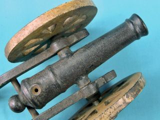 Antique Old US Copper Cast Iron Black Powder Signal Cannon 4 6