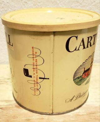 CARTER HALL TOBACCO Tin Can - Mansion House Bldg - 14 oz old can cigarette pipe 3