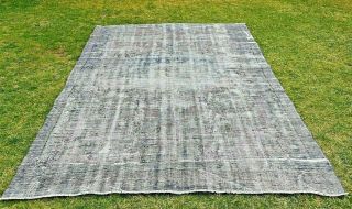Overdyed Vintage Turkish Traditional Anatolian Hand Knotted Wool Area Rug 6x10ft