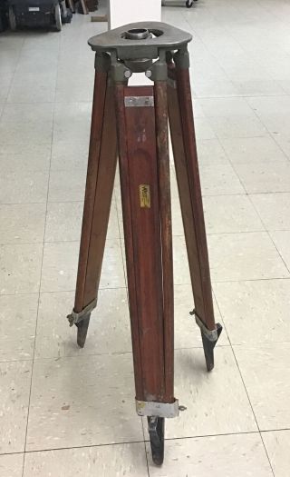 Antique Kern Aarau Wood Surveyor Adjustable Height Approx.  38” - 58” Tripod