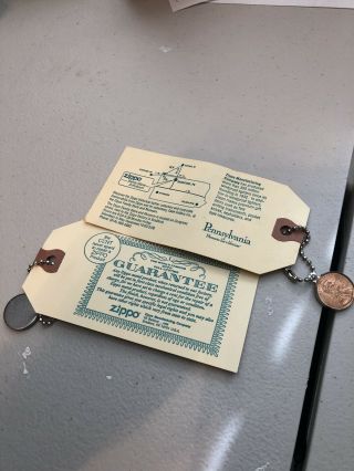 1996 And 1974 Penny Cent Never Spent Keychains With Card Lighter Item
