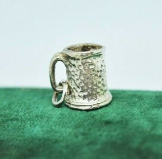 Vintage Sterling Silver Charm Pendant With A Beer Tankard Design P691