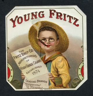 Old Young Fritz Cigar Label