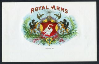 Old Royal Arms Cigar Label - Scarce