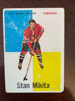 1960 - 61 Topps Stan Mikita Rookie Chicago Blackhawks 14