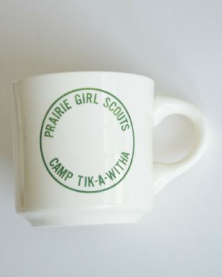 Girl Scouts Camp Tik - A - Witha Mug Cup.  Made In Usa.  Vintage