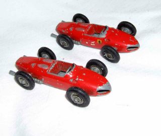 2 Vintage Diecast Racing Cars By Lesney Red F1 Ferrari No 73 Made In Gt Britain