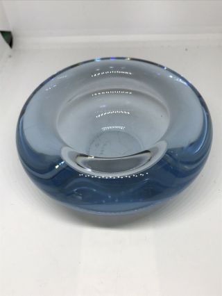 Vintage Danish Holmegaard Glass Bowl Per Lutken Mid Century Signed 1962 15738