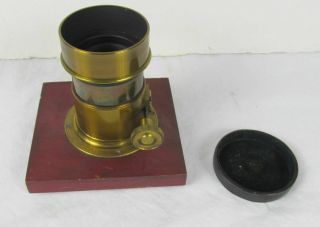 Antique Darlot Paris Brass Rack & Pinion Adjustable Lens & Cap B F & Co Paris