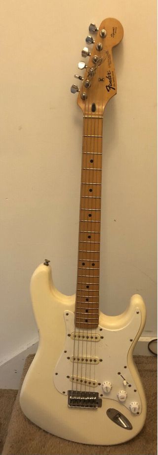 Vintage White 1990’s Mn Made Mim Mexican Fender Squire Stratocaster Strat