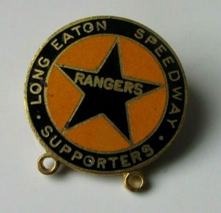 Long Eaton Speedway Supporters Club Vintage Enamel Pin Badge From The 1970 