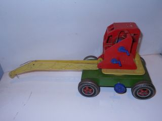 Tinplate & Plastic Vintage Tin Toy Crane Made In Gt Britain