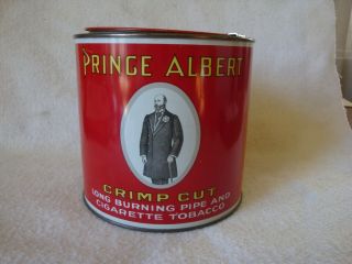 Vintage Prince Albert Pipe & Cigarette Tobacco Round 14 Oz Tin Empty Can W/openr