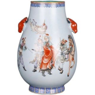 Chinese Antique Qing Dynasty Qianlong Famille Rose Porcelain Personality Vase