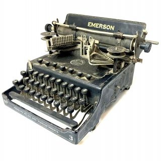 1910 Emerson No.  3 Typewriter Schreibmaschine Machine A Ecrire 打字机 Antique Vtg
