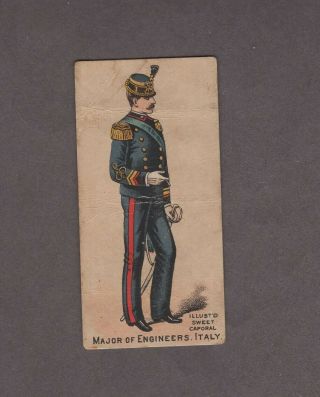 1888 Kinney Tobacco Military Series N224 Major Of Engineers Italy
