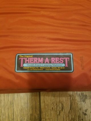 The Therm - A - Rest Vintage Sleeping Pad 44” X 20 "