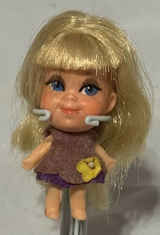 Lilac Lucky Gold Locket Vintage Liddle Kiddle Mattel Jewelry Doll Vintage 1967 2