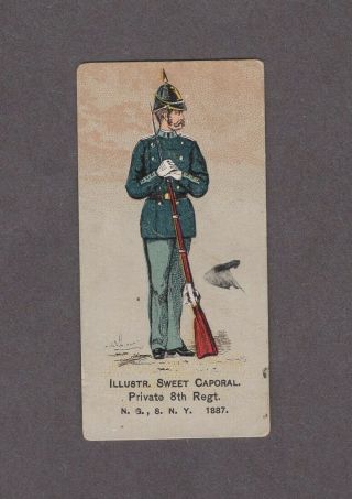 1888 Kinney Tobacco Military Series N224 Private 8th Regt.  N.  G.  S.  N.  Y.  1887