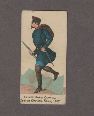 1888 Kinney Tobacco Military Series N224 Custom Officer Spain 1853