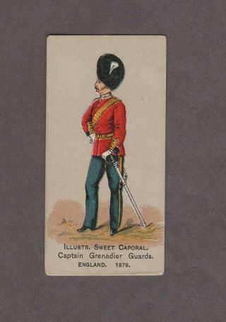 1888 Kinney Tobacco Military Series N224 Captain Grenadier Guards England.  1879