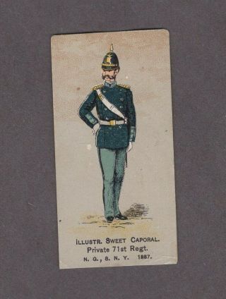 1888 Kinney Tobacco Military Series N224 Private 71st Regt.  N.  G.  S.  N.  Y.  1887