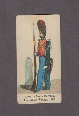 1888 Kinney Tobacco Military Series N224 Gendarme France 1853