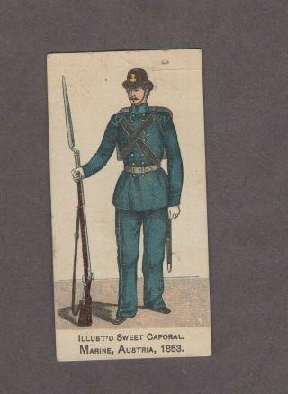 1888 Kinney Tobacco Military Series N224 Marine Austria 1853