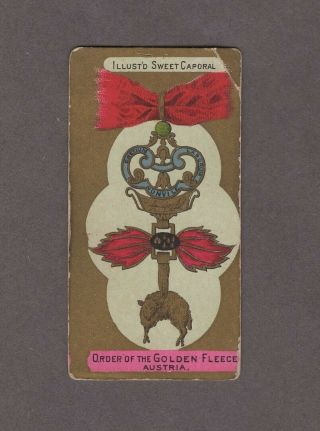 1888 Kinney Tobacco Military Series N224 Order Of The Golden Fleece Austria