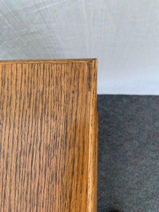 Vintage Oak Wood Raised Panel 2 Drawer File Cabinet Legal and Letter 6