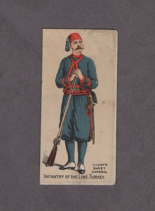 1888 Kinney Tobacco Military Series N224 Infantry Of The Line Turkey