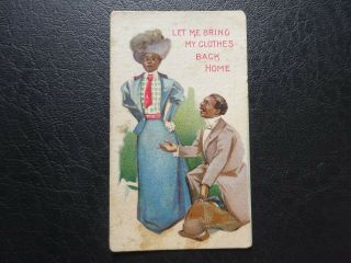1 American Tobacco Songs Cigarette Card 1900 Let Me Bring My Clothes Back Home