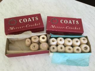 2 Vintage Coats Boxes Semco Mercer Crochet