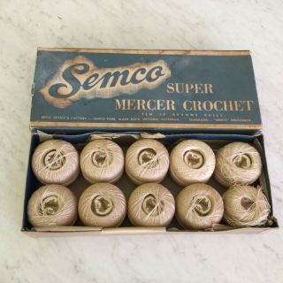 Vintage Box Semco Mercer Crochet - 10 Balls Mostly