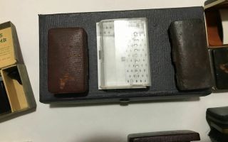 Vintage Junk Drawer - - Pocket Knives; Gillette; Lighter; Bulova Watch Cases; More. 2