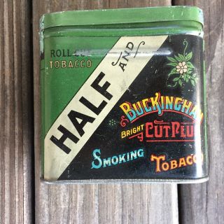 Vintage Half And Half Tobacco Can/tin,  Lucky Strike/buckingham Tobaccos