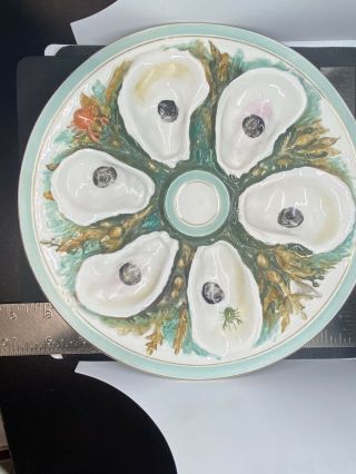 Antique Union Porcelain Oyster Plate 19th Century 5