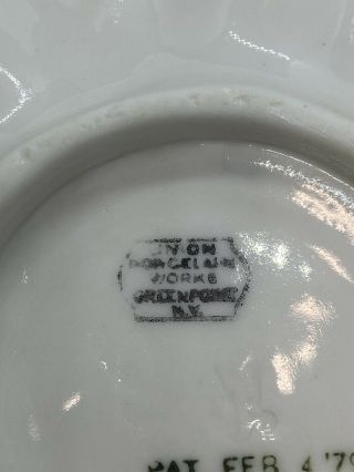 Antique Union Porcelain Oyster Plate 19th Century 6