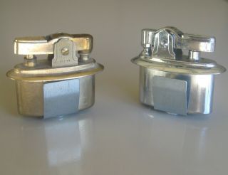 2 Silver Tone And Gold Tone Lighter Inserts Made In Japan
