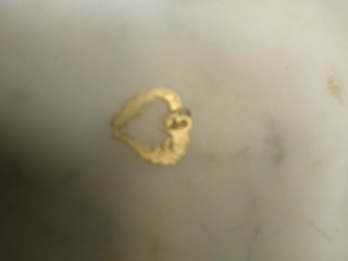 Real 14K Yellow Gold Diamond Cut Love Heart Flower Vintage Small Charm Pendant 2