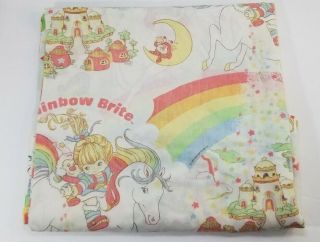 Vintage Rainbow Brite Twin Bed Sheets 1983