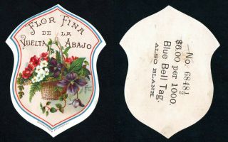 Scarce 1880s Cigar Box Sample Label - Flor Fina De La Vuelta Abajo