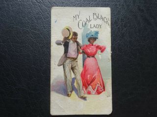 1 American Tobacco Songs Cigarette Card From 1900 Black Lady